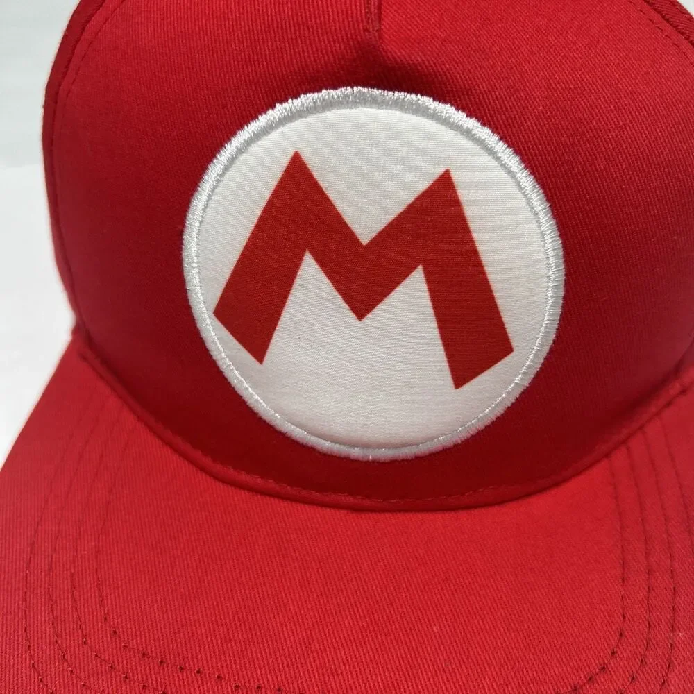 Super Mario Hat Snap Back Embroidered Patch Gamer One Size Cap 2021